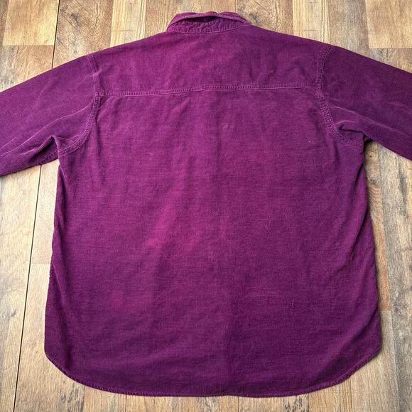 Vintage 90s Y2K Disney Corduroy Shirt Women's Large Purple Winnie The Pooh 4737 - Picture 3 of 12